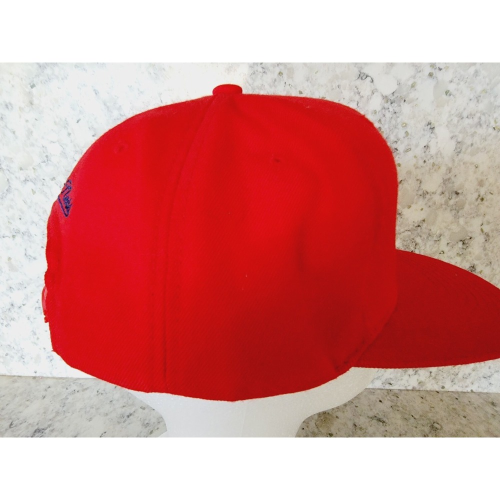 Mitchell & Ness New York Rangers Vintage NHL Snapback Hat Red Flat Brim Cap - Picture 11 of 15